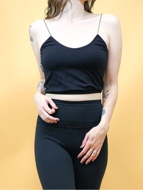 Free People Black Spaghetti Strap Camisole